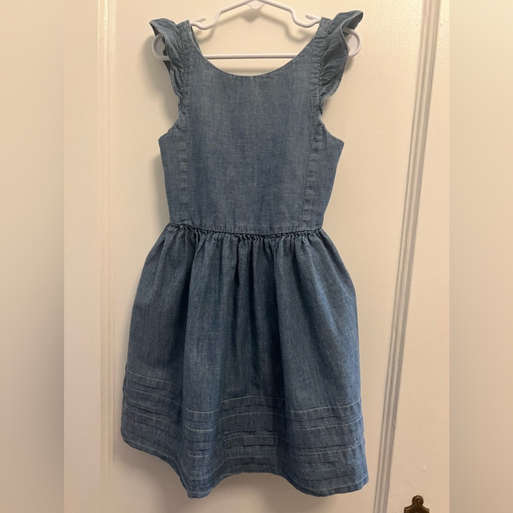 POLO RALPH LAUREN GIRLS CHAMBRAY DRESS - SIZE 6